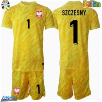 Polen Wojciech Szczesny #1 Keeper Hjemmedraktsett Barn EM 2024 Kortermet (+ Korte bukser)